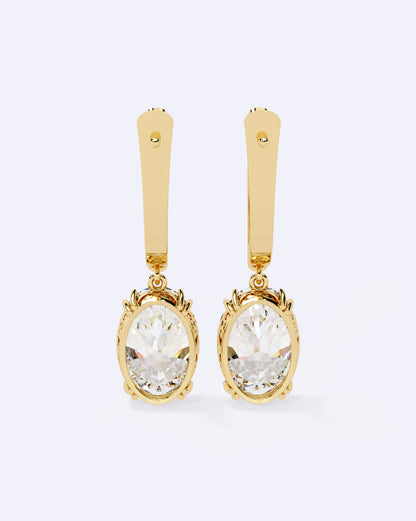 Elegant Single-Stone Hoop Earrings
