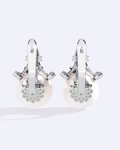 Lustrous Pearl Diamond Drops