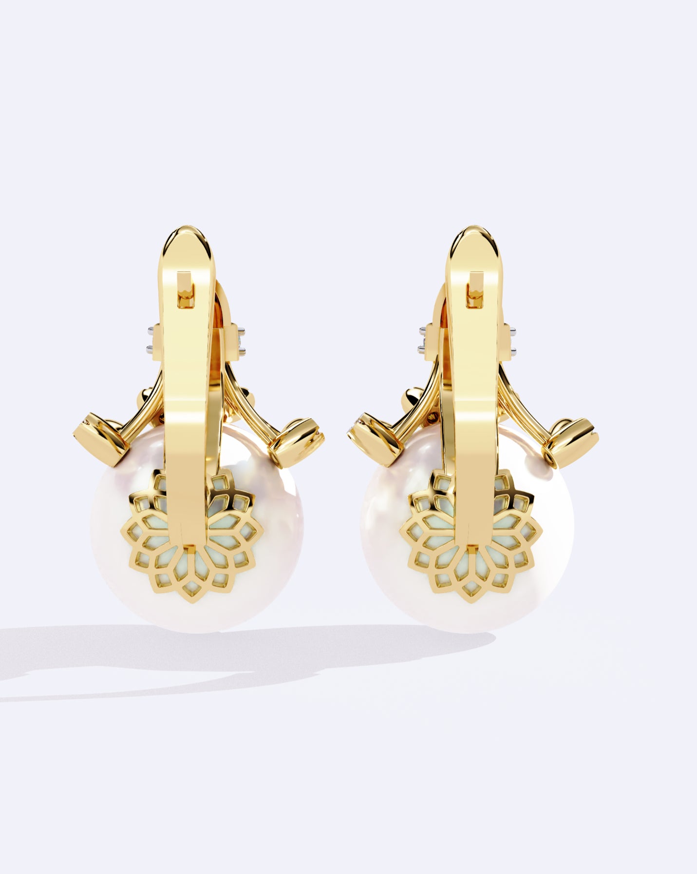 Lustrous Pearl Diamond Drops