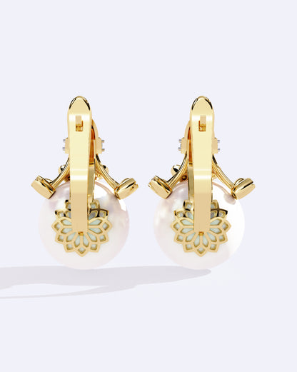 Lustrous Pearl Diamond Drops