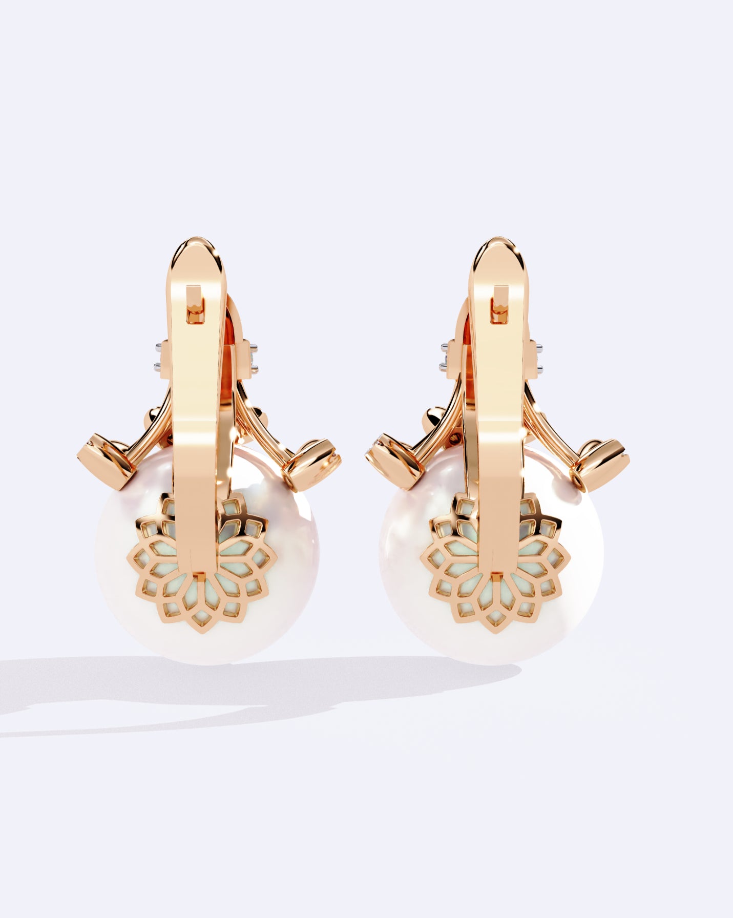 Lustrous Pearl Diamond Drops