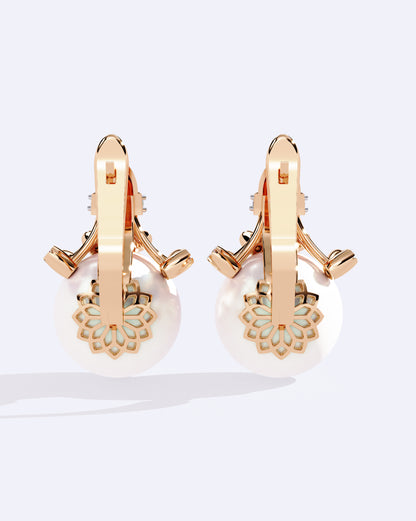 Lustrous Pearl Diamond Drops