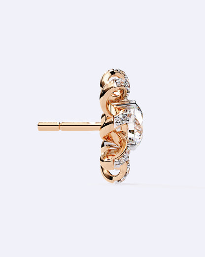 Twisted Star Solitaire Studs