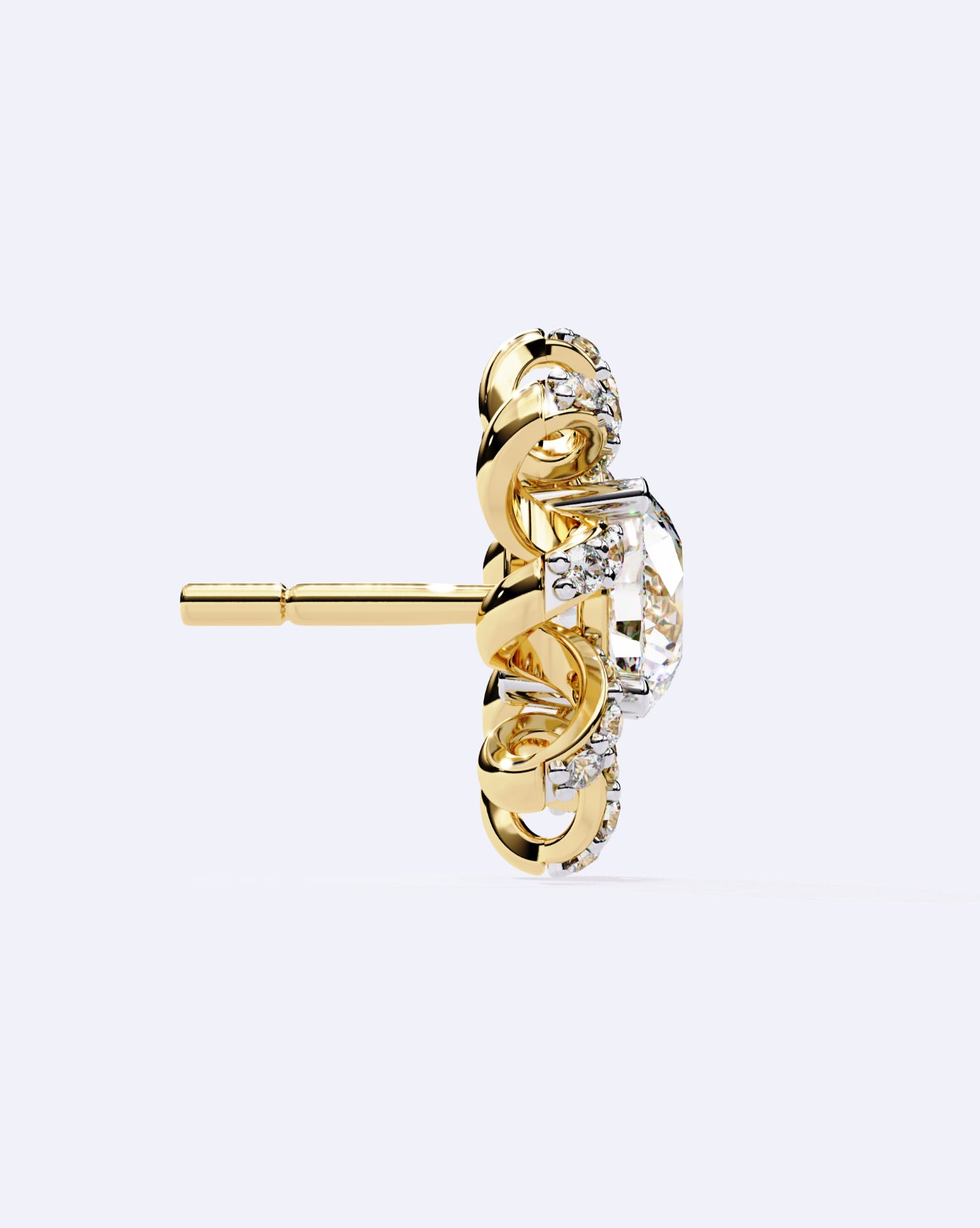 Twisted Star Solitaire Studs