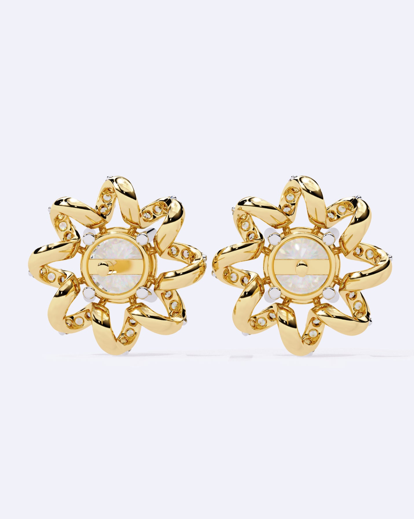 Twisted Star Solitaire Studs