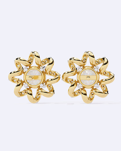 Twisted Star Solitaire Studs
