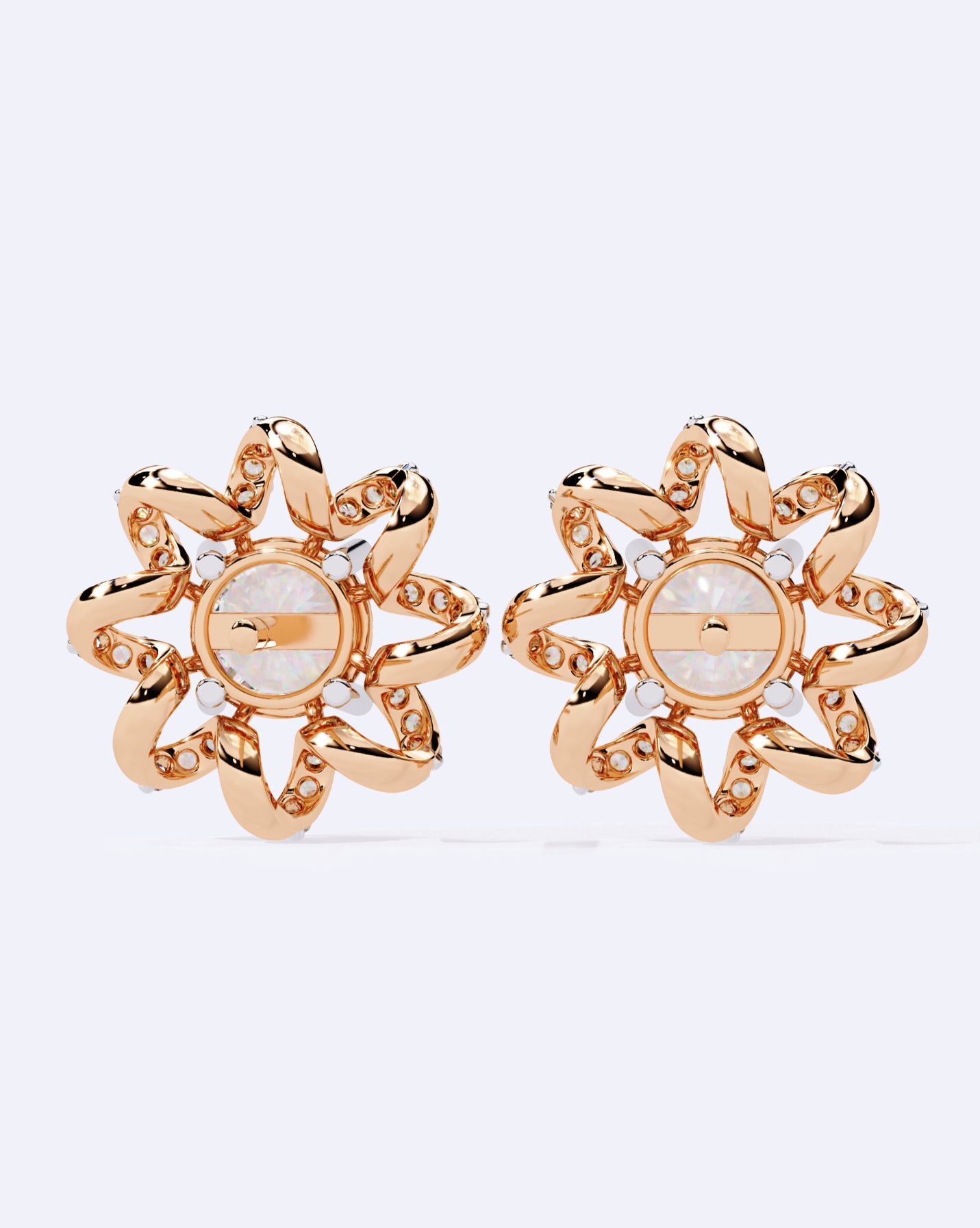 Twisted Star Solitaire Studs