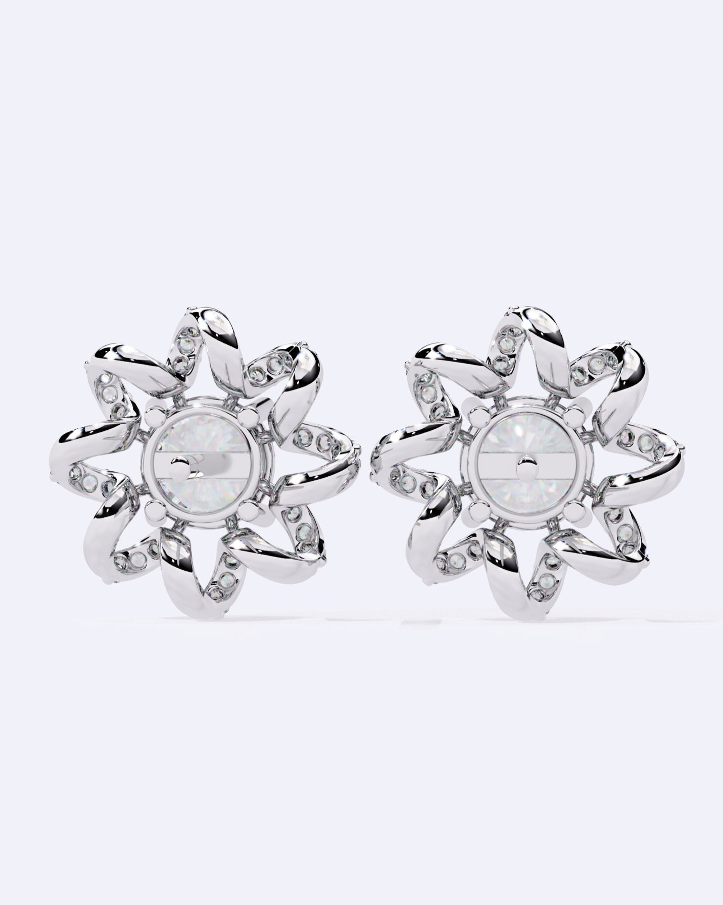 Twisted Star Solitaire Studs