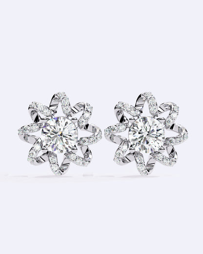 Twisted Star Solitaire Studs