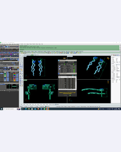 Linear Diamond Ribbon Hoops