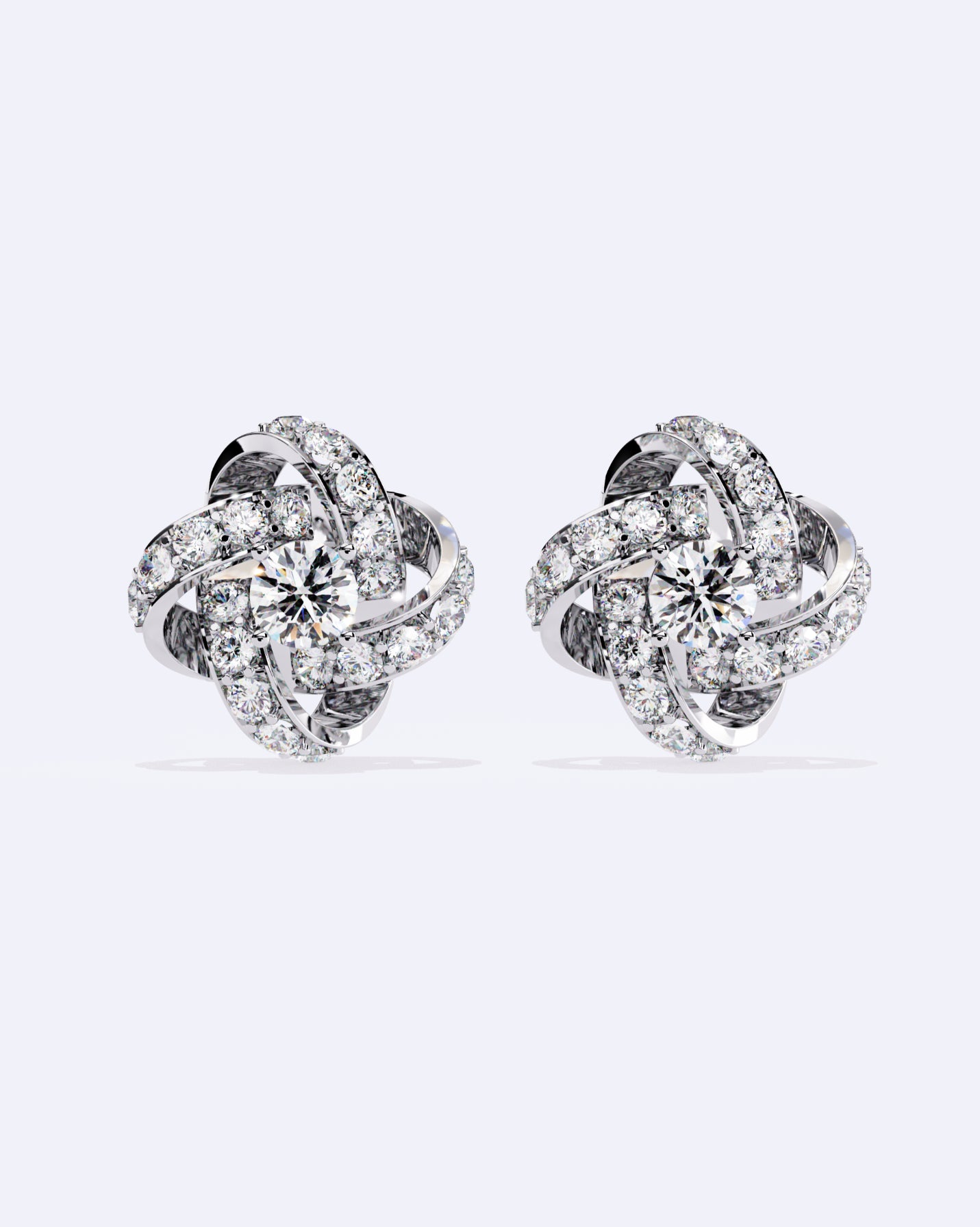 Interlinked Solitaire Earrings