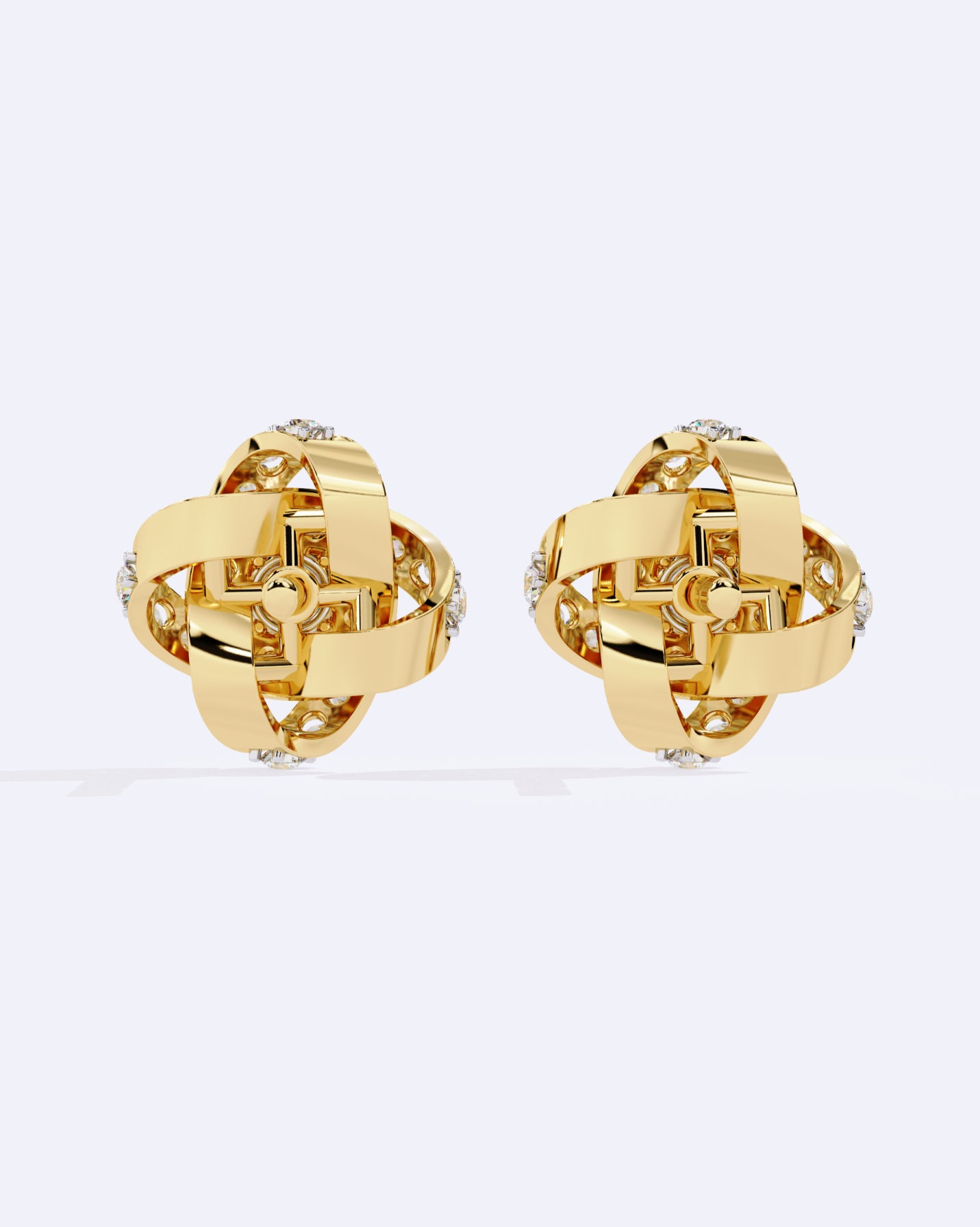 Interlinked Solitaire Earrings