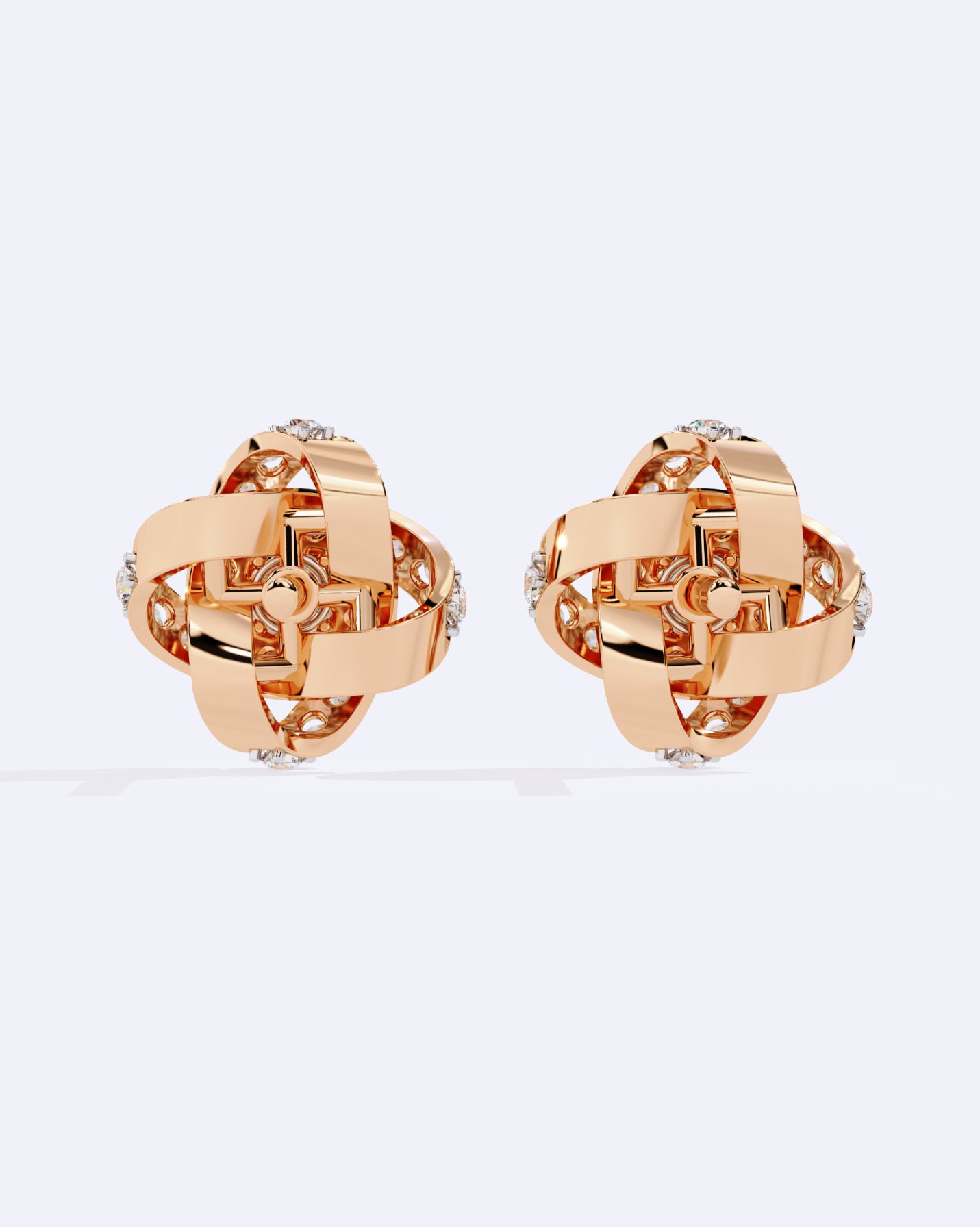 Interlinked Solitaire Earrings