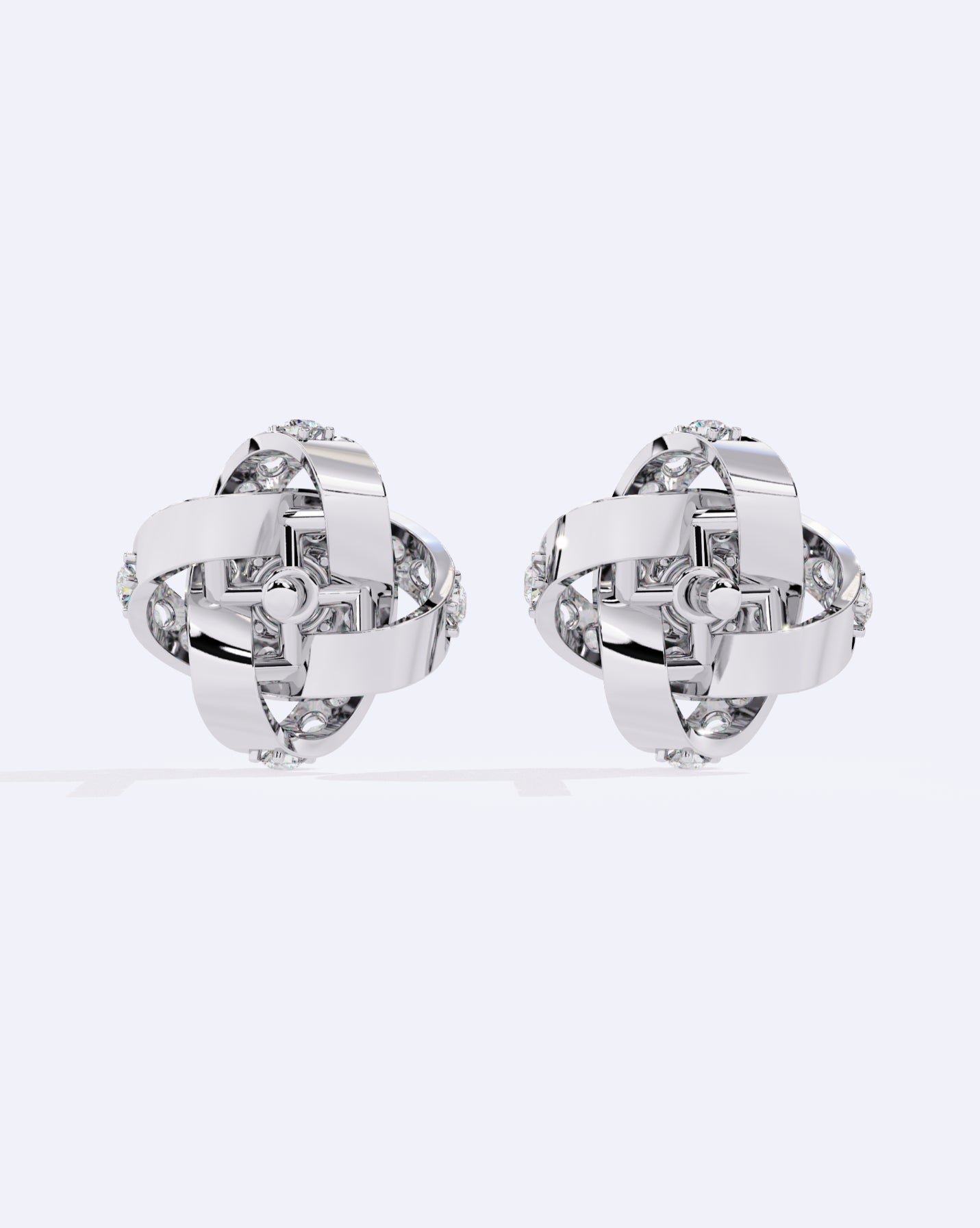 Interlinked Solitaire Earrings