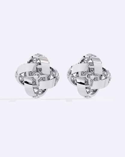 Interlinked Solitaire Earrings