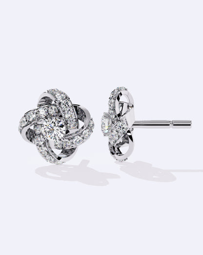 Interlinked Solitaire Earrings