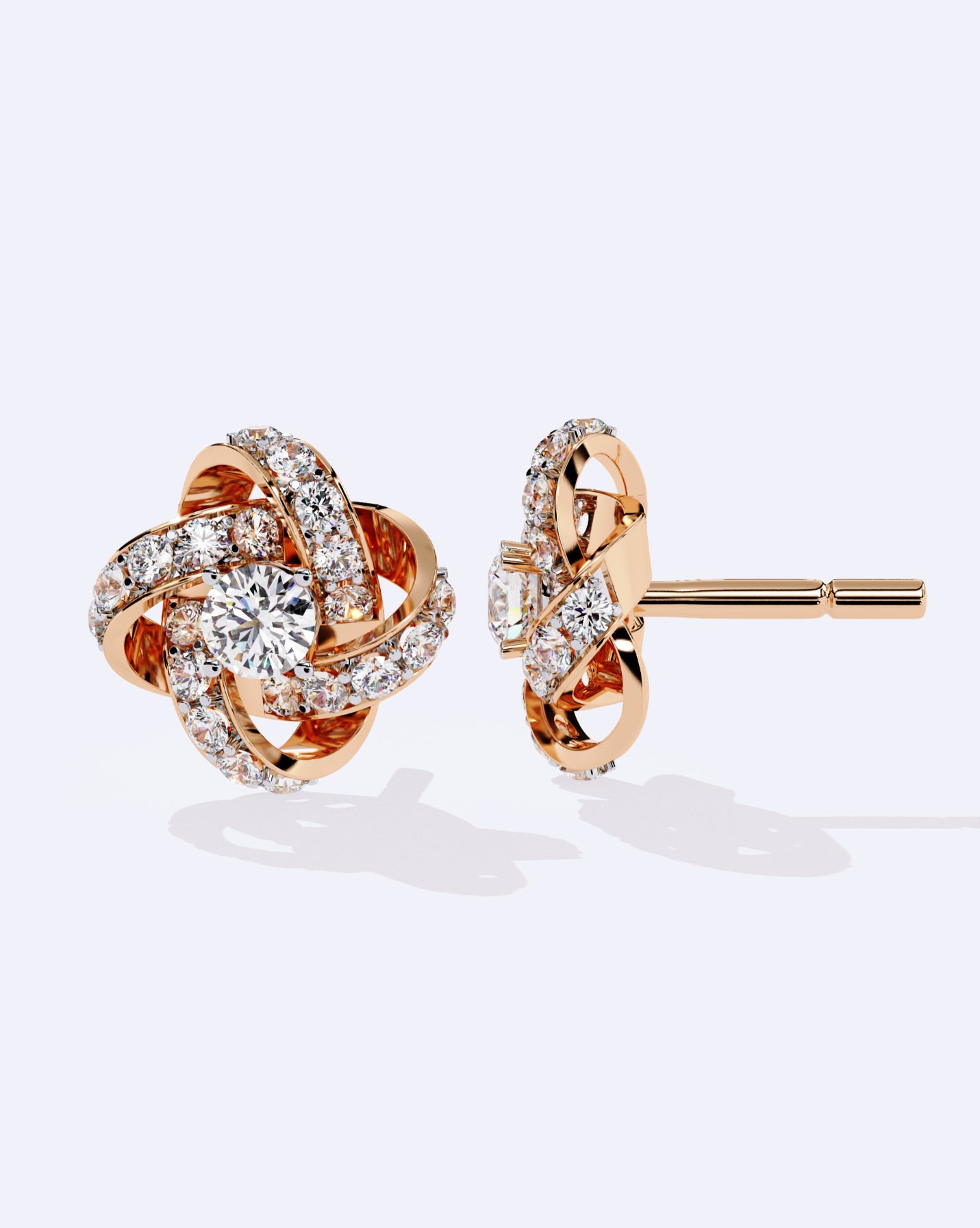 Interlinked Solitaire Earrings