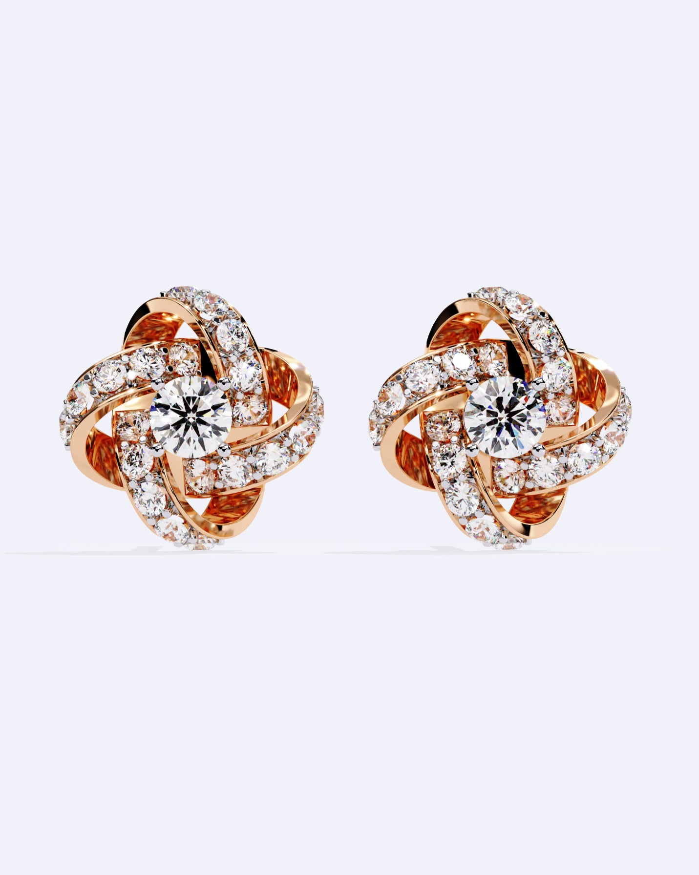 Interlinked Solitaire Earrings