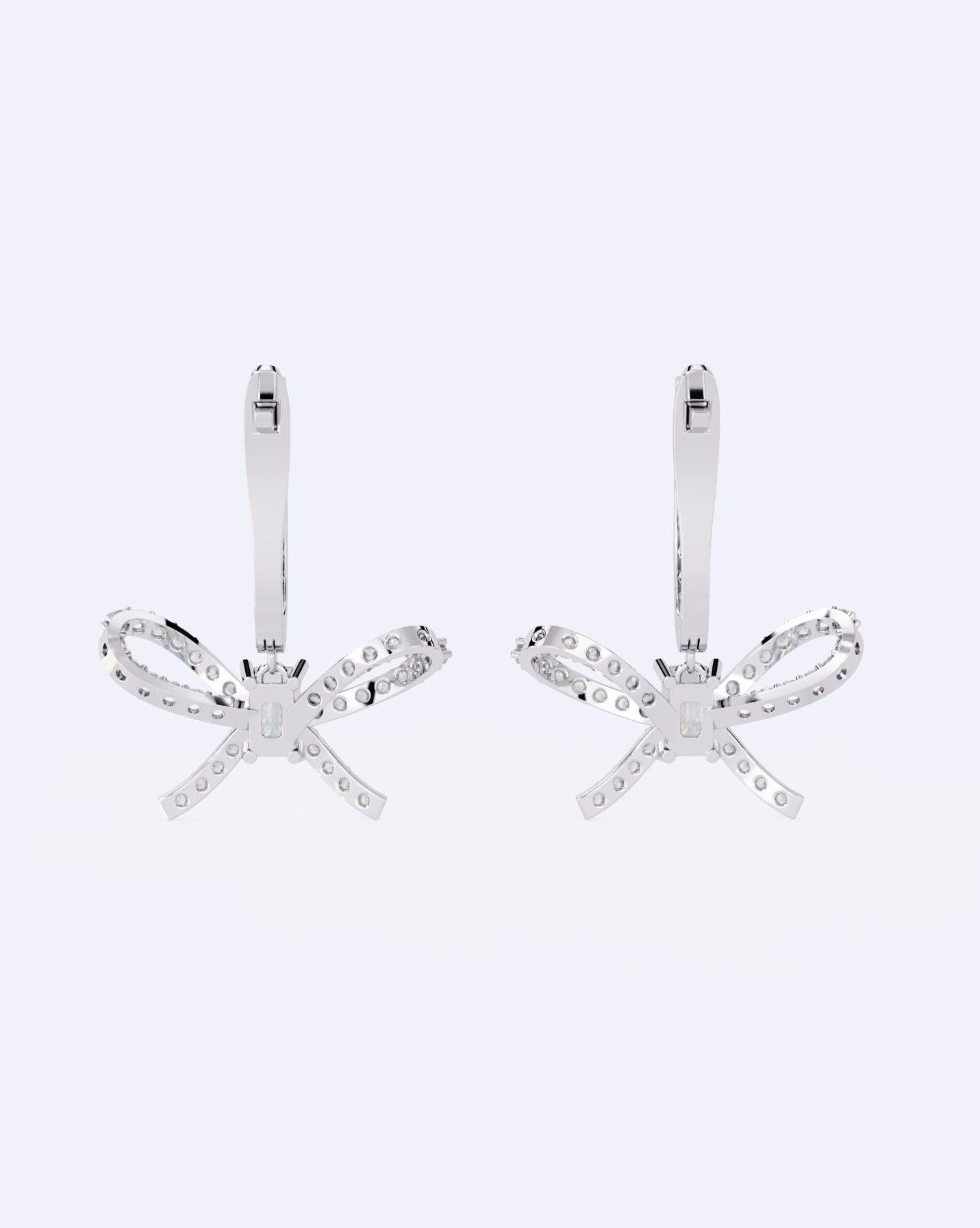 Elegant Diamond Bow Dangles