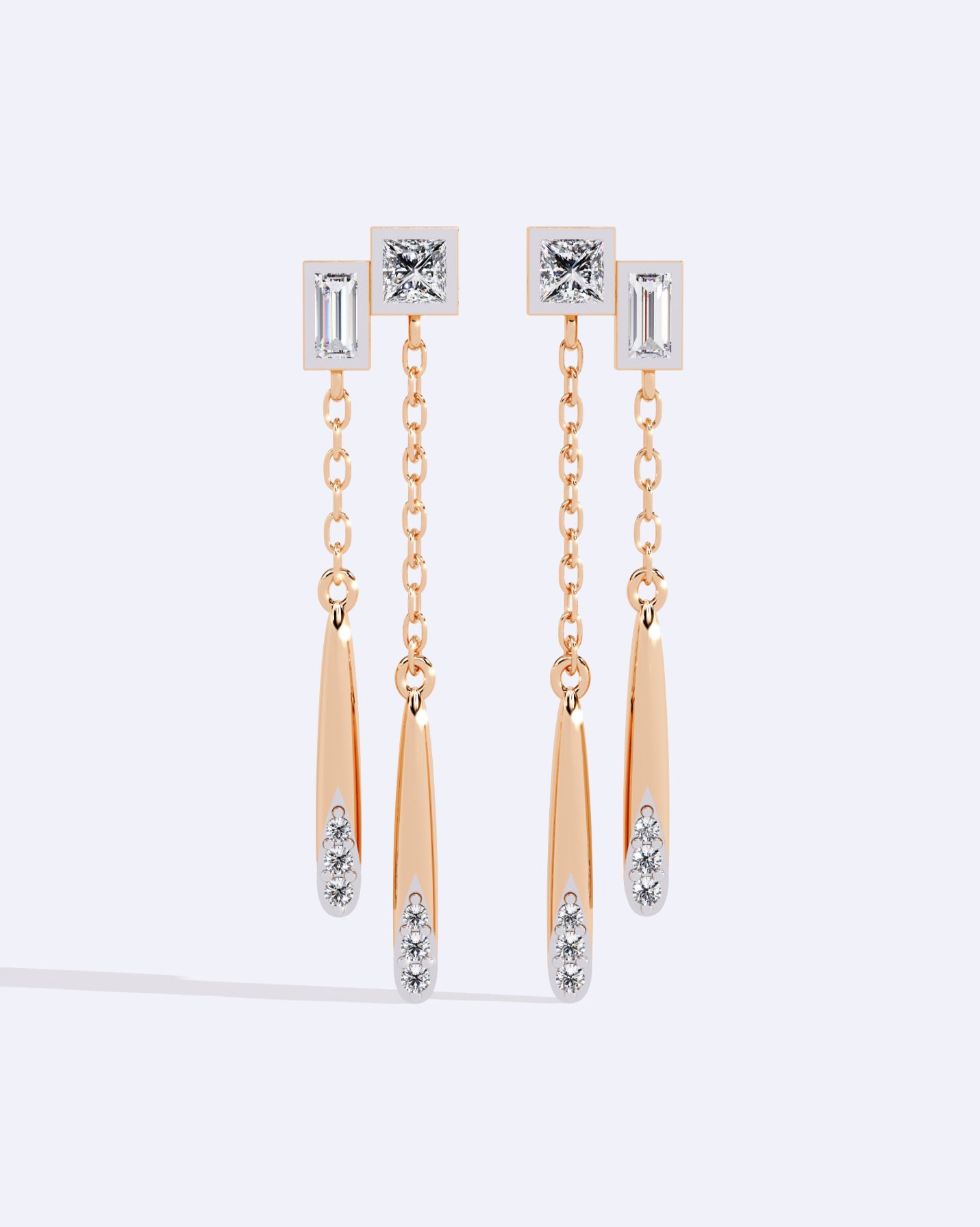 Radiant Square Drop Chains