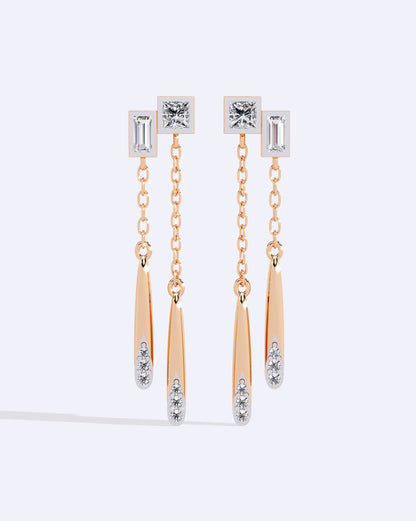 Radiant Square Drop Chains