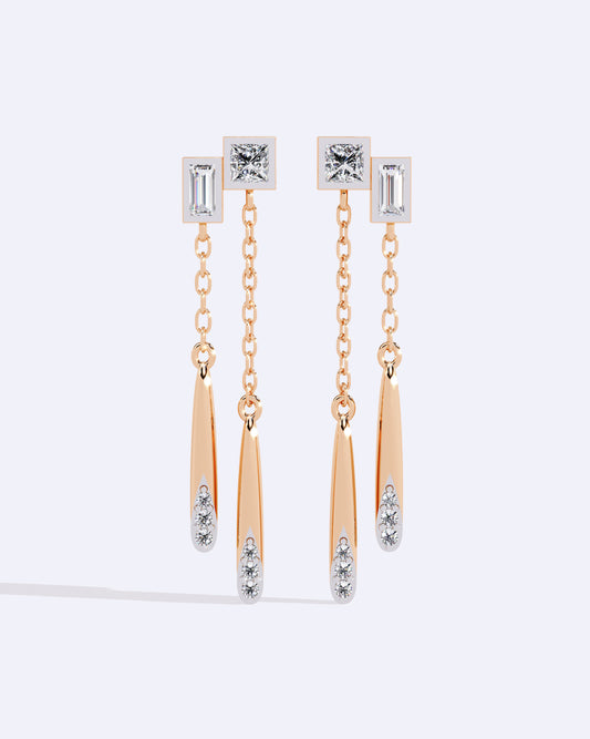 Radiant Square Drop Chains