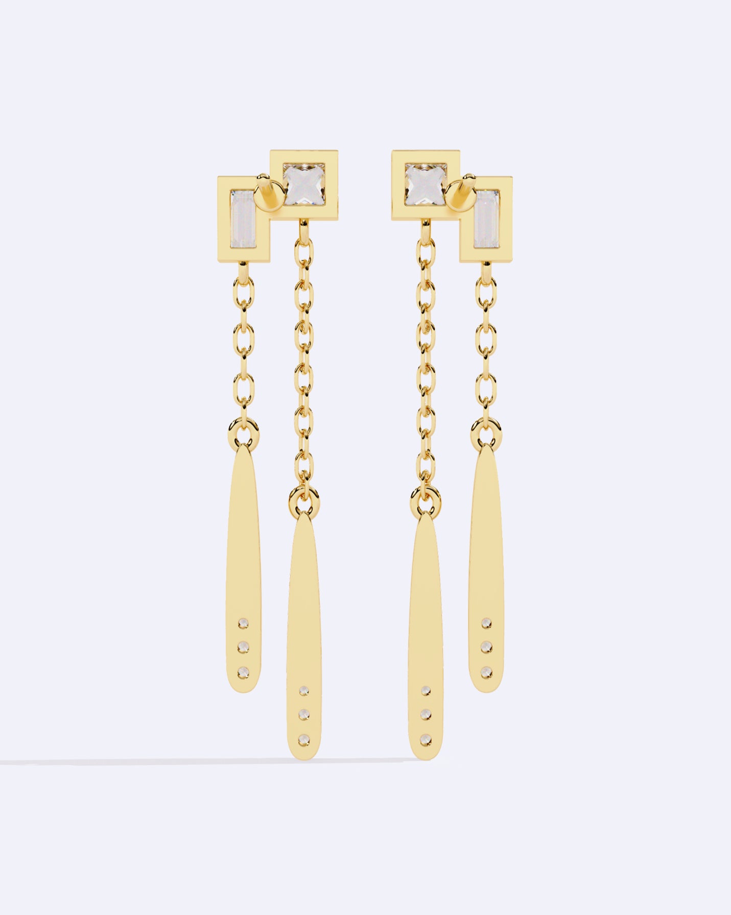 Radiant Square Drop Chains