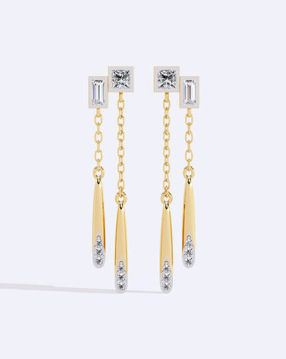 Radiant Square Drop Chains