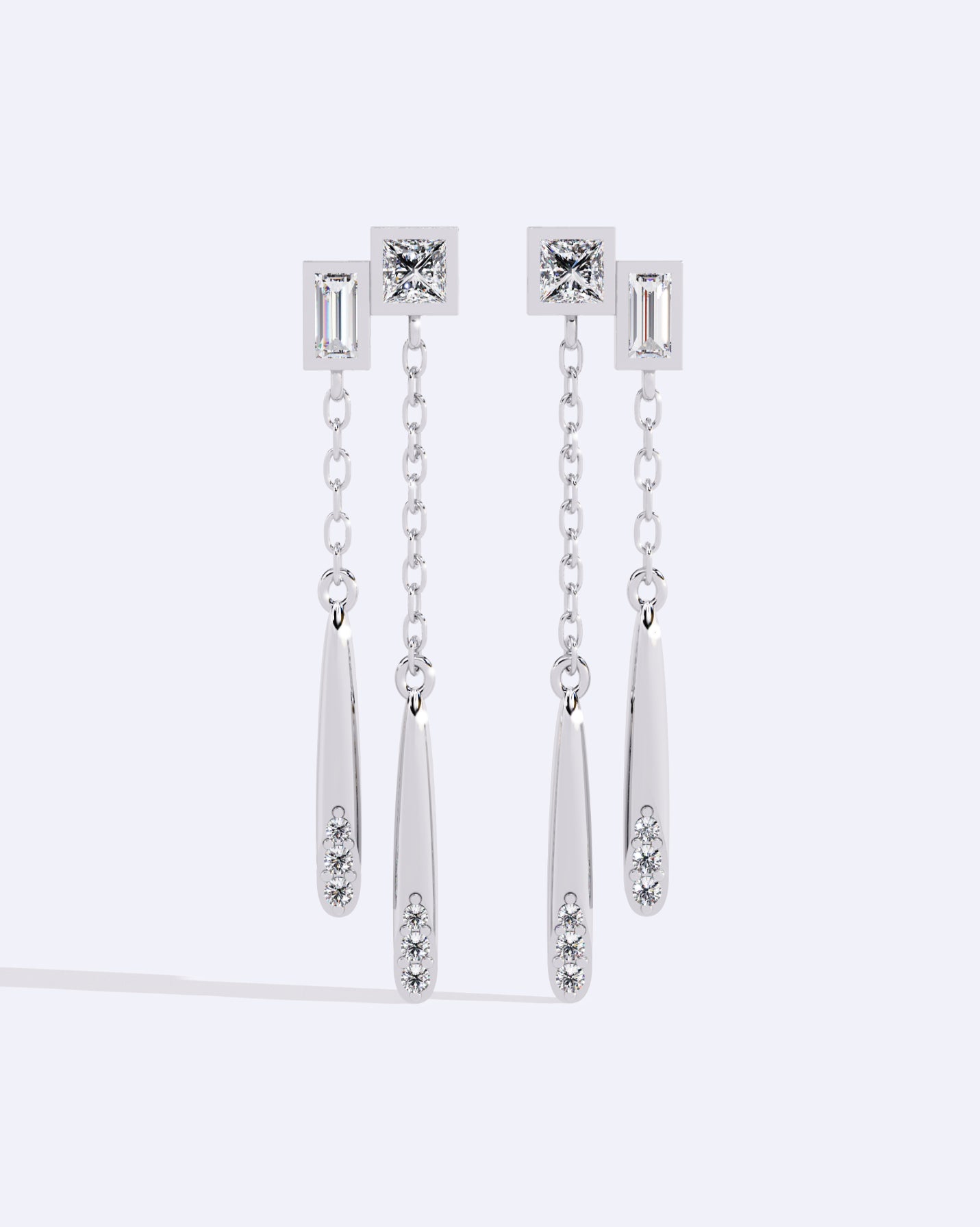 Radiant Square Drop Chains