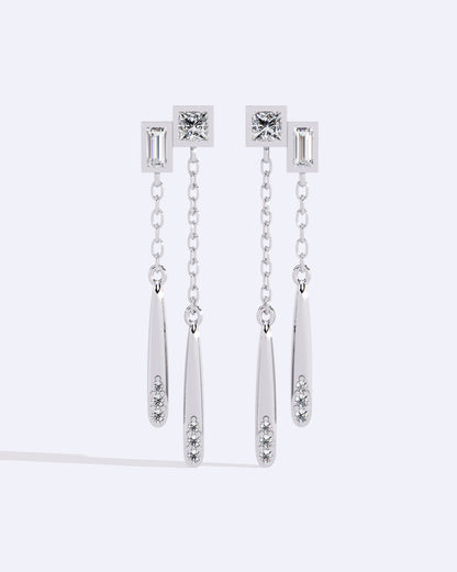 Radiant Square Drop Chains