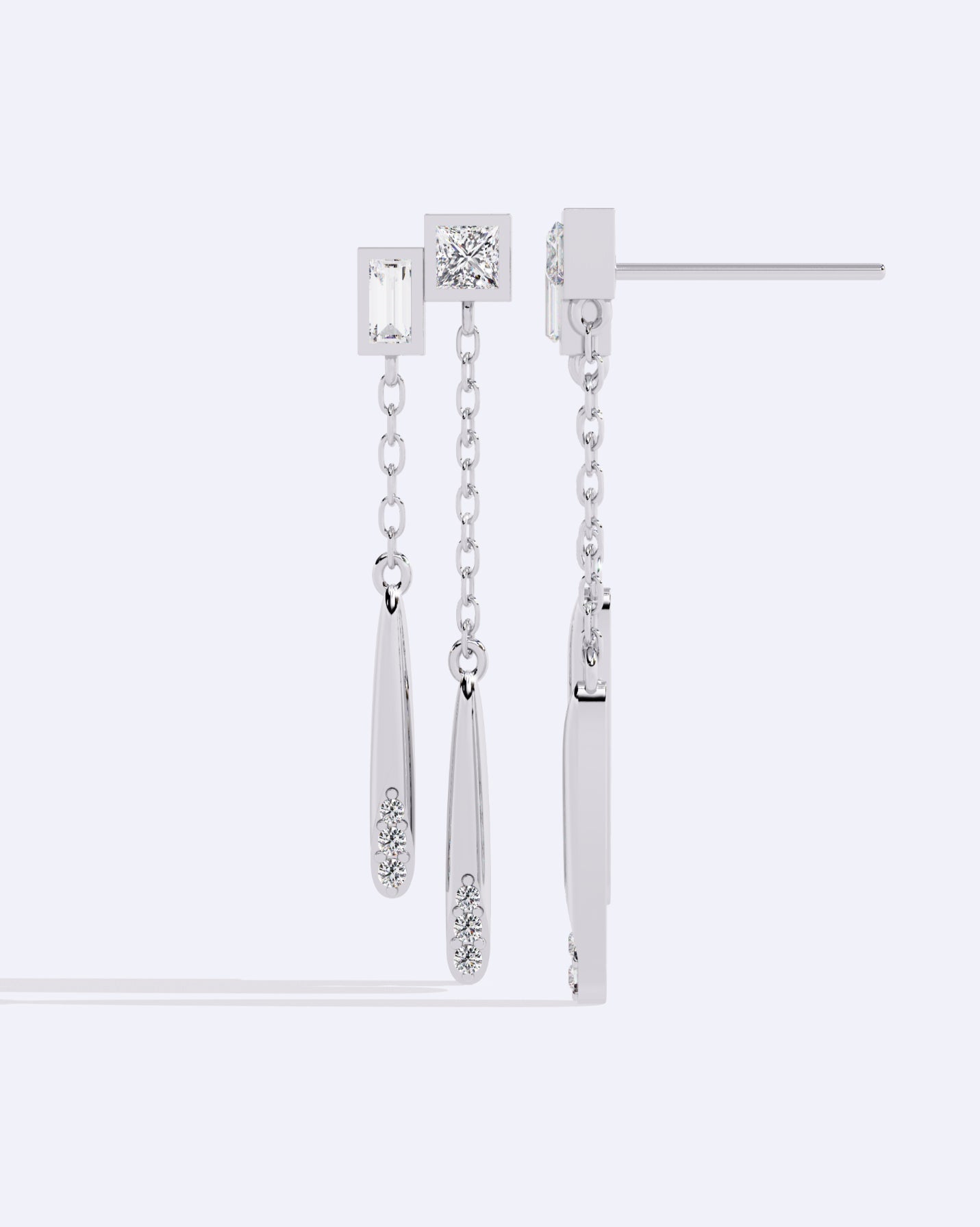 Radiant Square Drop Chains