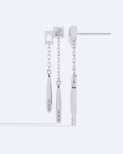 Radiant Square Drop Chains