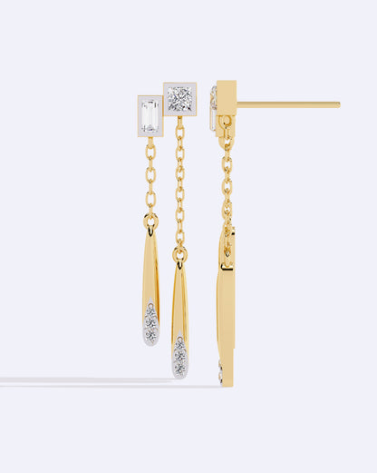 Radiant Square Drop Chains