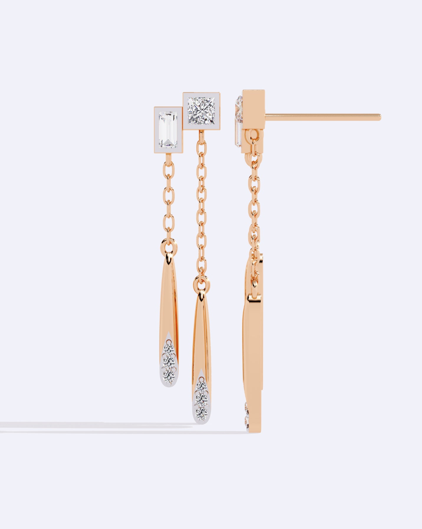 Radiant Square Drop Chains