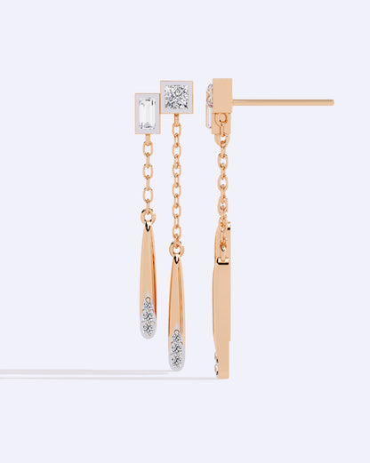 Radiant Square Drop Chains