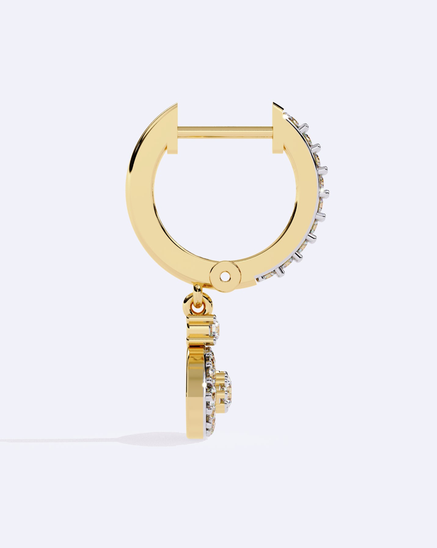 Single-Stone Hoop Dangles