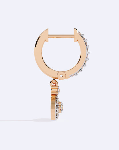 Single-Stone Hoop Dangles