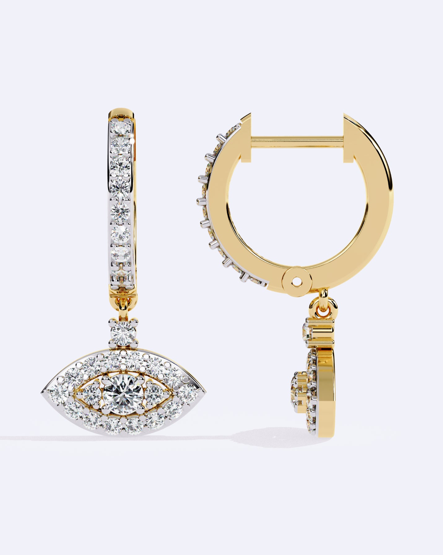 Single-Stone Hoop Dangles