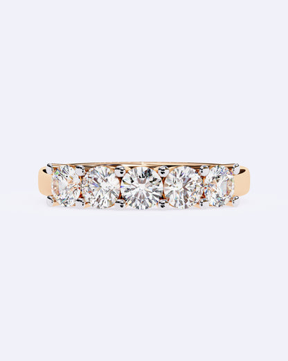 Radiant Quint Solitaire Band