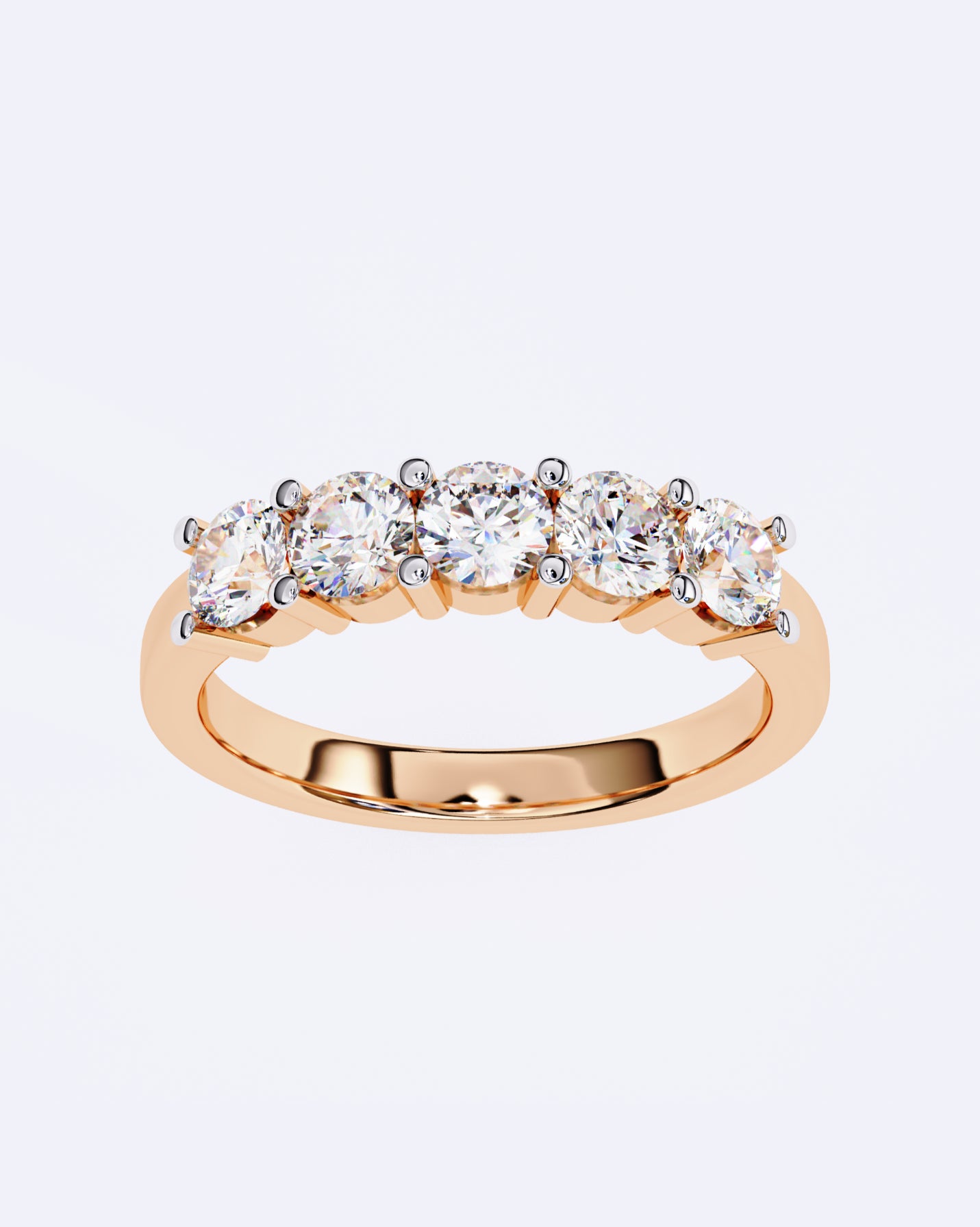 Radiant Quint Solitaire Band