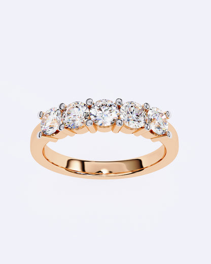 Radiant Quint Solitaire Band