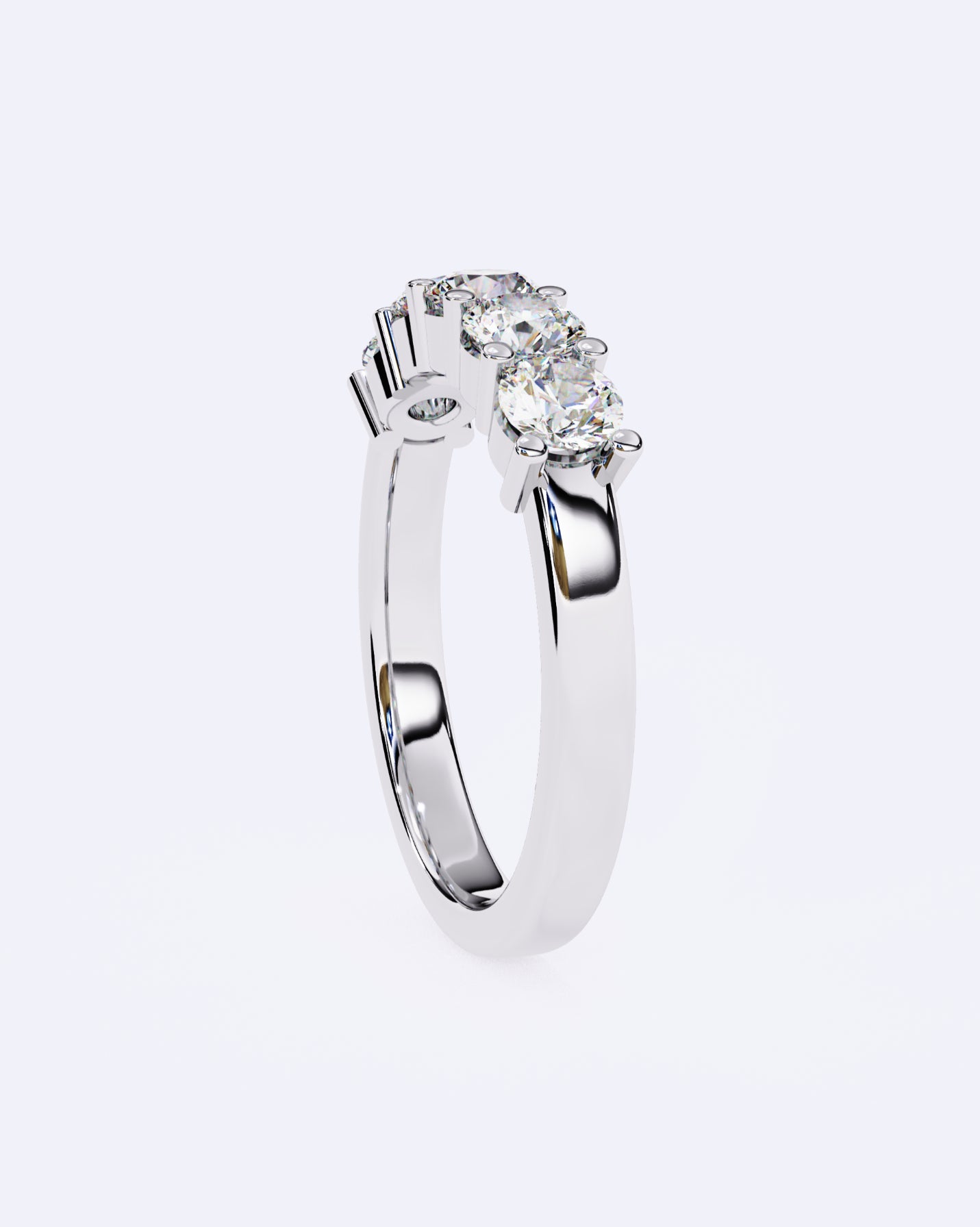 Radiant Quint Solitaire Band