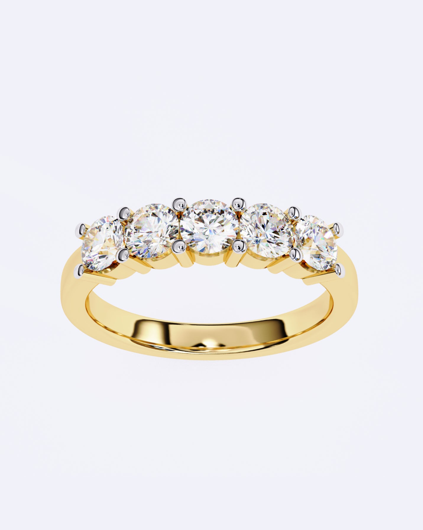 Radiant Quint Solitaire Band
