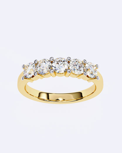 Radiant Quint Solitaire Band