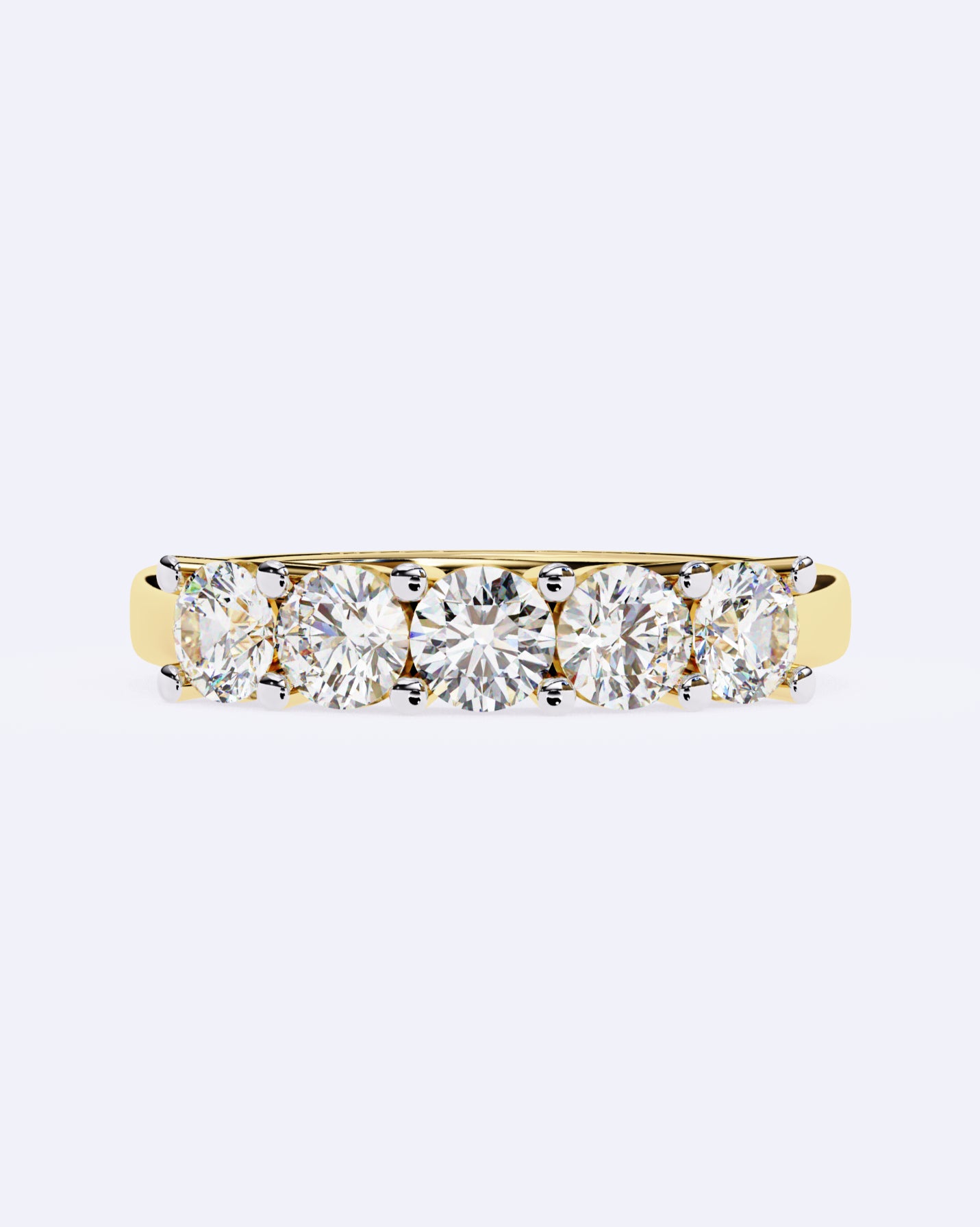 Radiant Quint Solitaire Band