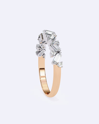 Baguette & Round Rhythm Ring