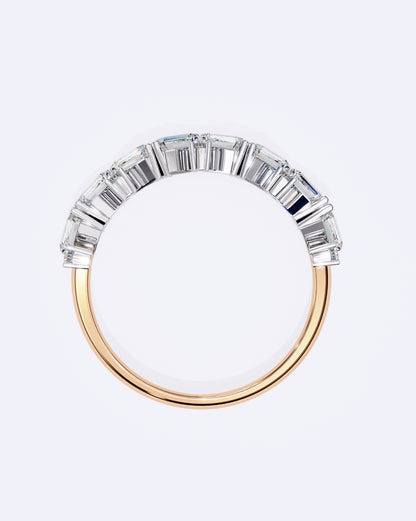 Baguette & Round Rhythm Ring