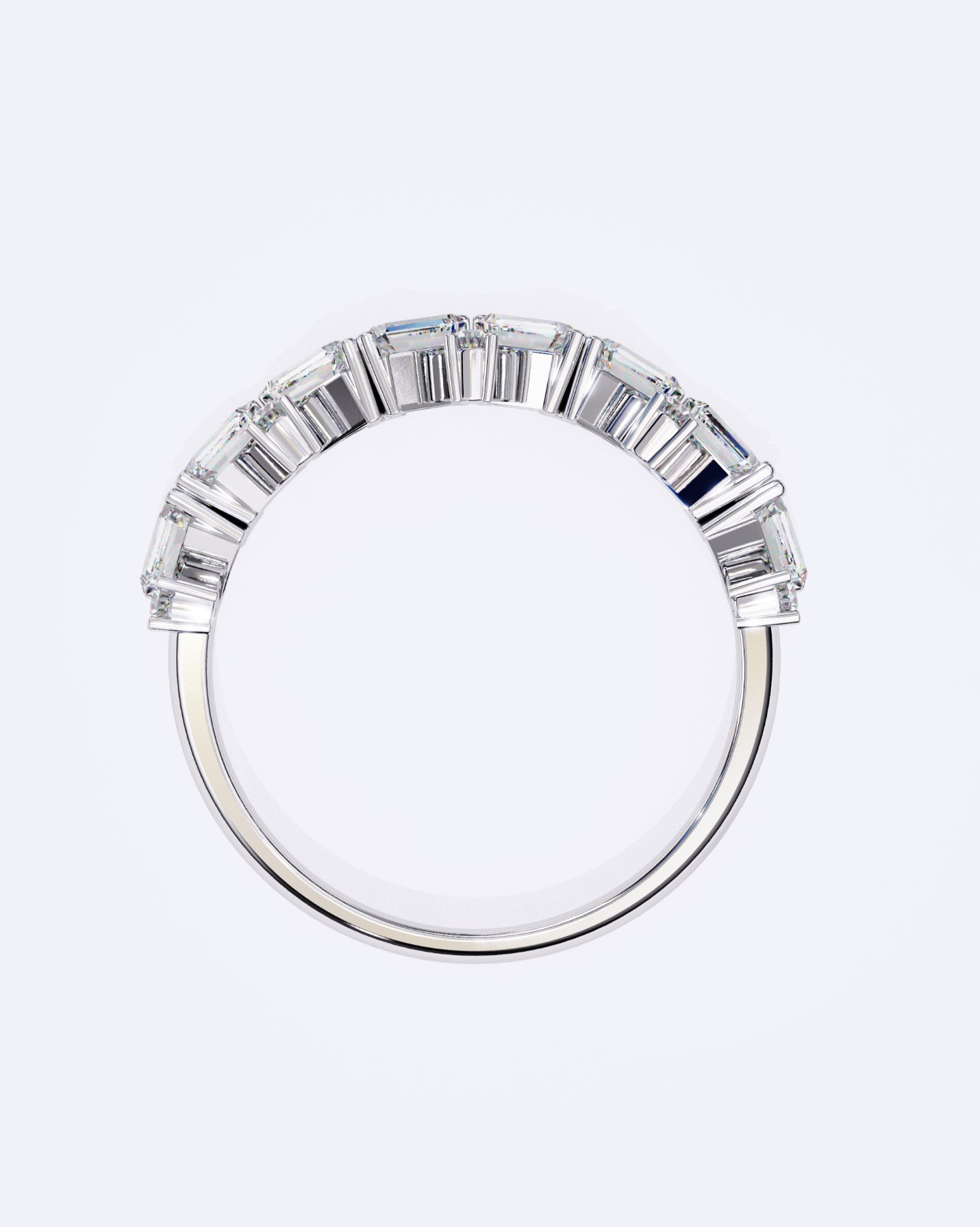 Baguette & Round Rhythm Ring