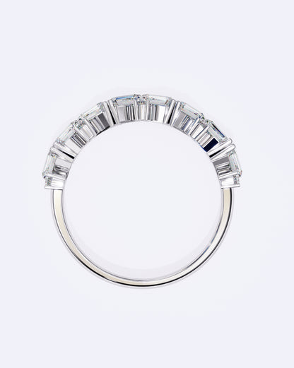 Baguette & Round Rhythm Ring