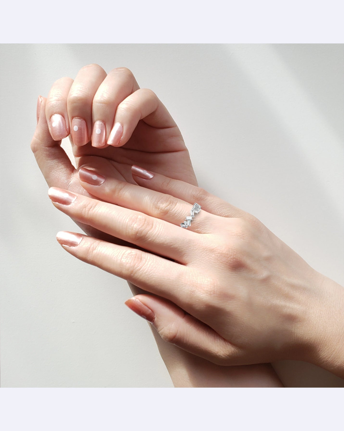 Baguette & Round Rhythm Ring